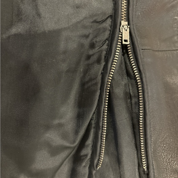 90s BLACK LAMBSKIN LEATHER MAXI TRENCH COAT HIGH COLLAR MINIMALIST MATRIX TIBOA - Picture 14 of 15